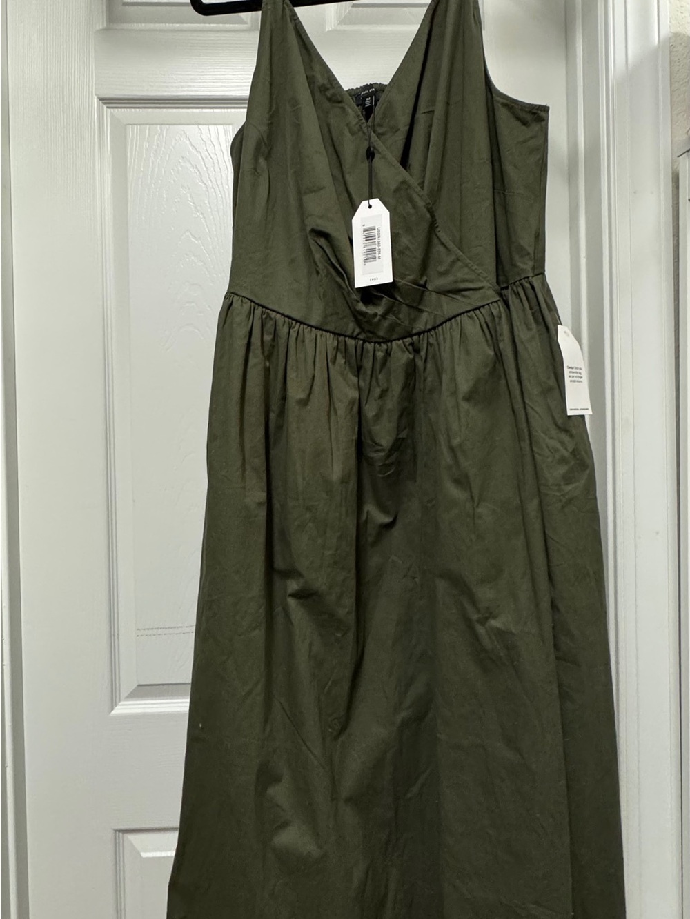 Universal Standard Olive Green Sleeveless V-Neck Maxi Dress